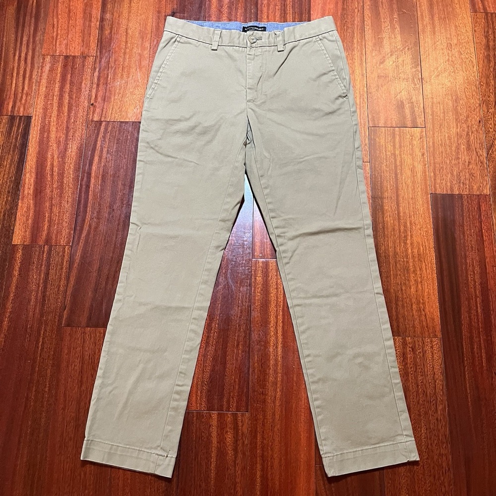 Banana Republic Pants Mens 30x30 Fits 31x28 Tan Aiden Chino Stretch Preppy EUC